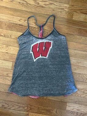 UW-Madison  bucky reversible tank top size small